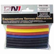 KIT 15 ESPAGUETE TERMO-RETRATIL 6MM 5106 DNI