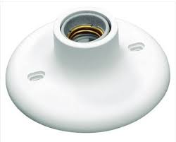 PLAFON BRANCO PORCELANA E-27 TASCHIBRA