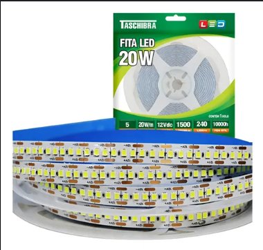 FITA LED 20W 240LEDS/M 5M 12V IP20 3000K ...