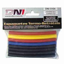 KIT 15 ESPAGUETE TERMO-RETRATIL 4MM 5104 DNI