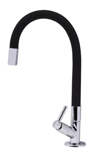 TORNEIRA CAPRI MESA FLEXIVEL PT METAL PLA...